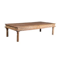 Schilliger Design  Table basse en teck ancien  160x74x49cm