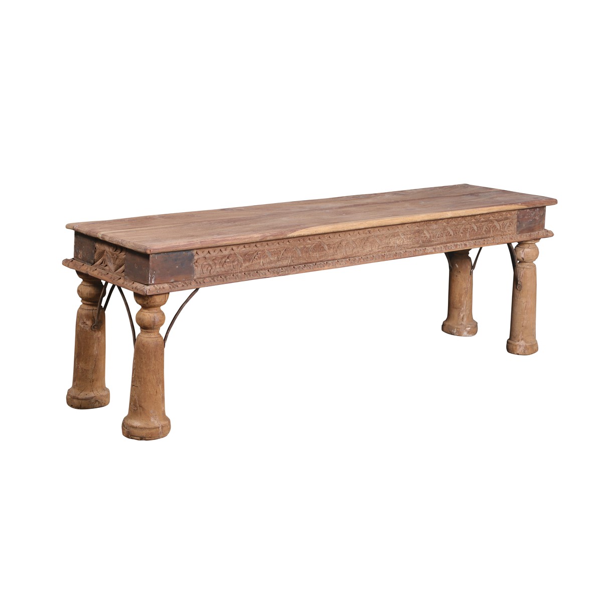 Schilliger Design  Table basse en teck ancien  146x38x46cm