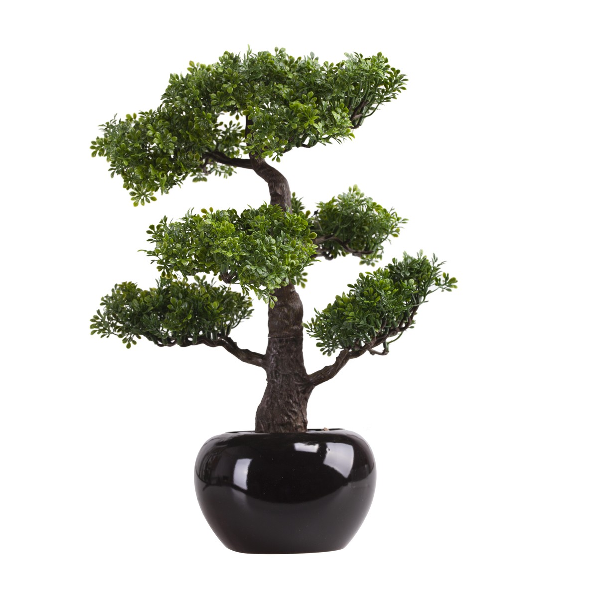 Schilliger Sélection  Bonsai Ficus artificiel pot rond noir  47cm