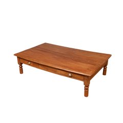 Schilliger Design  Table basse 4 tiroirs en teck ancien  150x90x40cm