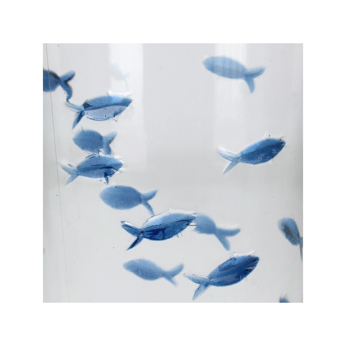 Schilliger Sélection  Verre poissons bleu en acrylique  9x9x15.3cm