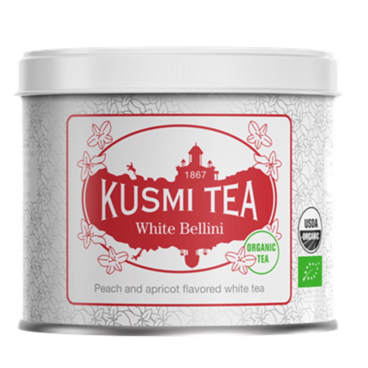 Kusmi Tea  White Bellini Bio - Boîte métal 90gr  90gr