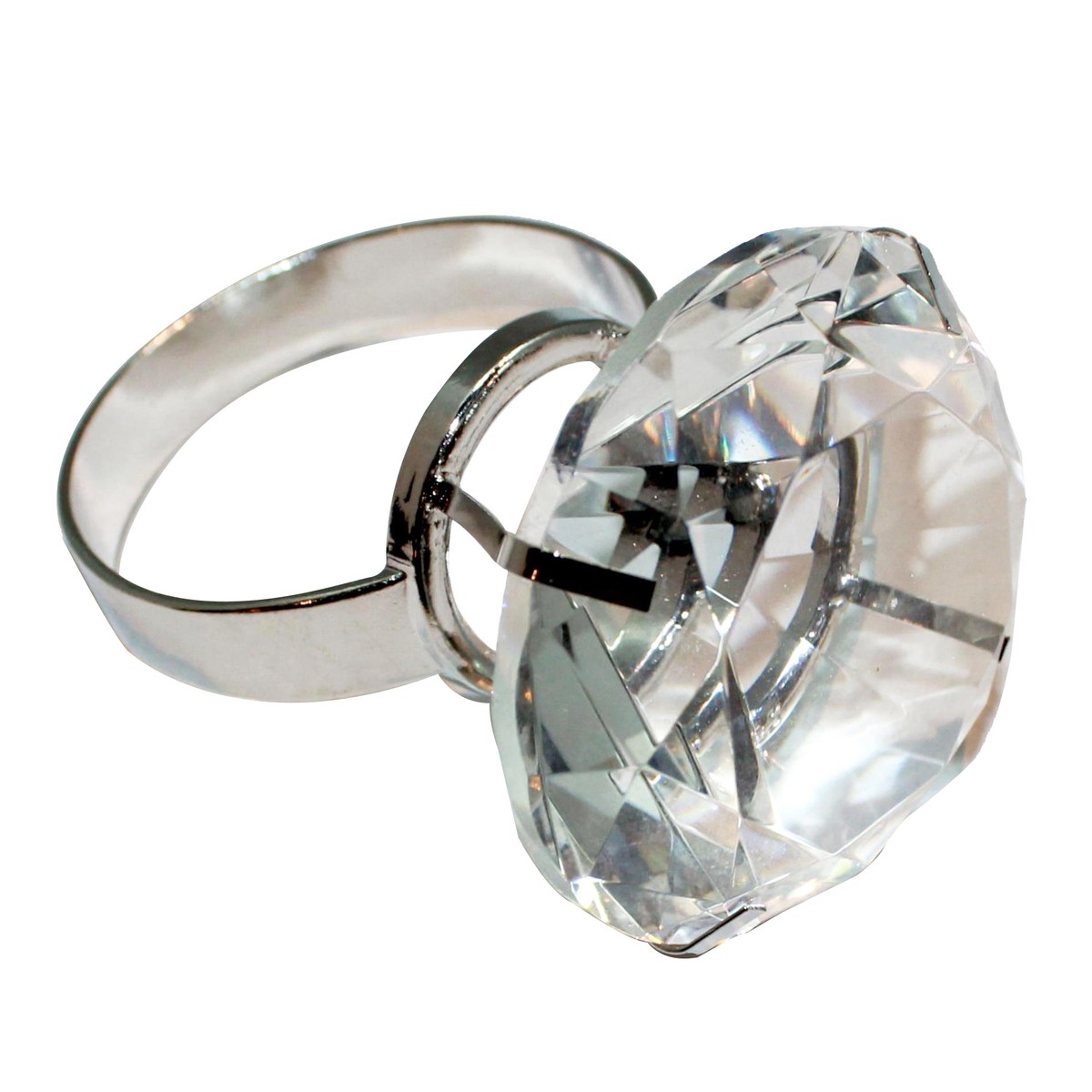 FIBOUND 30 Pièces Ronds De Serviette Réutilisables Diamant Argent - Décoration Table Fête Mariage