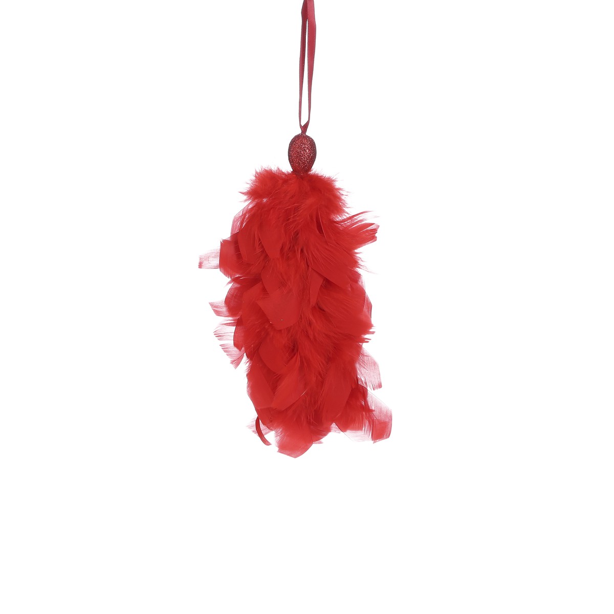 Schilliger Sélection  Houppe plume rouge Rouge cerise 10x22cm