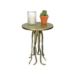 Schilliger Sélection  Table d'appoint Pieuvre bronze  38x38x50cm