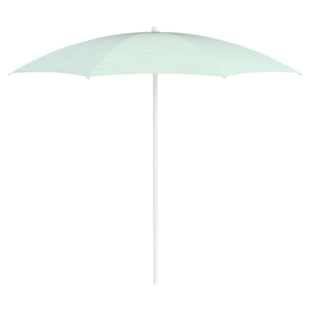 Fermob Shadoo Parasol Shadoo diam 250 cm mât blanc Bleu cyan clair Diam 250cm. Hauteur 227 cm