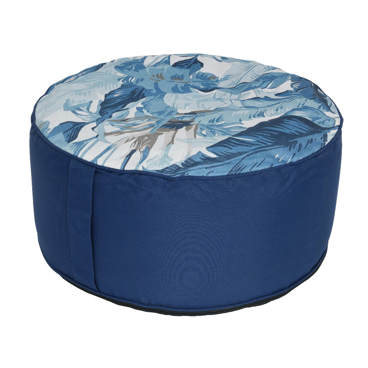 Schilliger Sélection  Pouf Tropique bleu Bleu de minuit 55x25cm