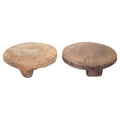 Les Restaurés, by Schilliger  Planche à chapati en teck ancien  30x25x6cm