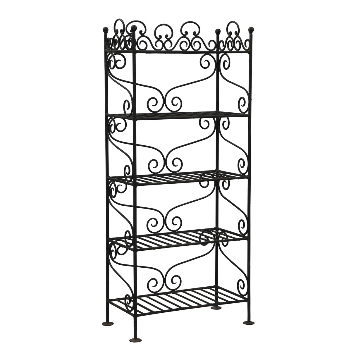 Les Restaurés, by Schilliger  Etagère en fer forgé  44x23x103cm
