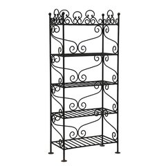 Les Restaurés, by Schilliger  Etagère en fer forgé  44x23x103cm