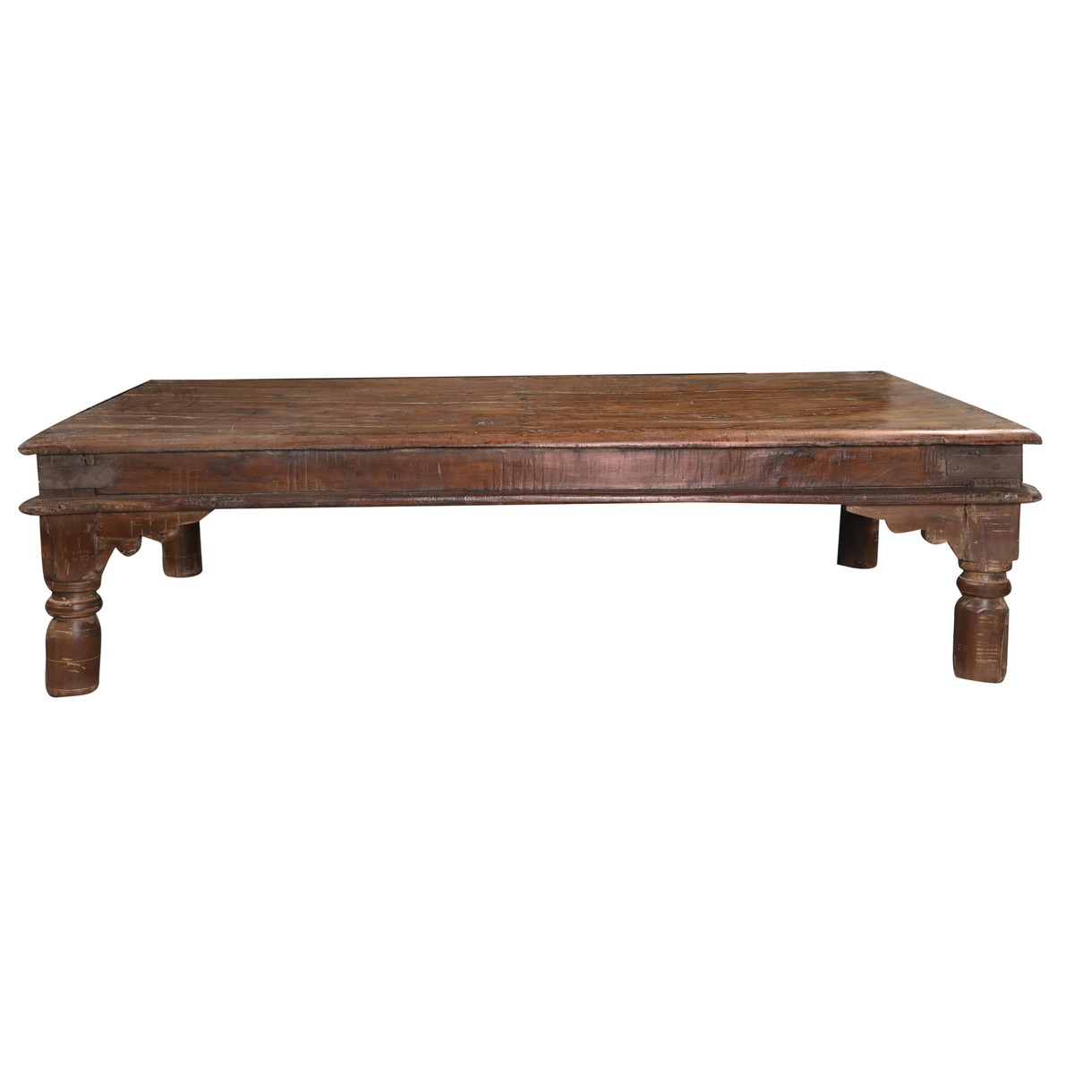 Les Restaurés, by Schilliger  Table basse en teck ancien  174x102x45cm