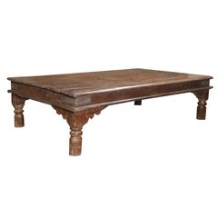 Les Restaurés, by Schilliger  Table basse en teck ancien  174x102x45cm