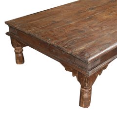 Les Restaurés, by Schilliger  Table basse en teck ancien  174x102x45cm