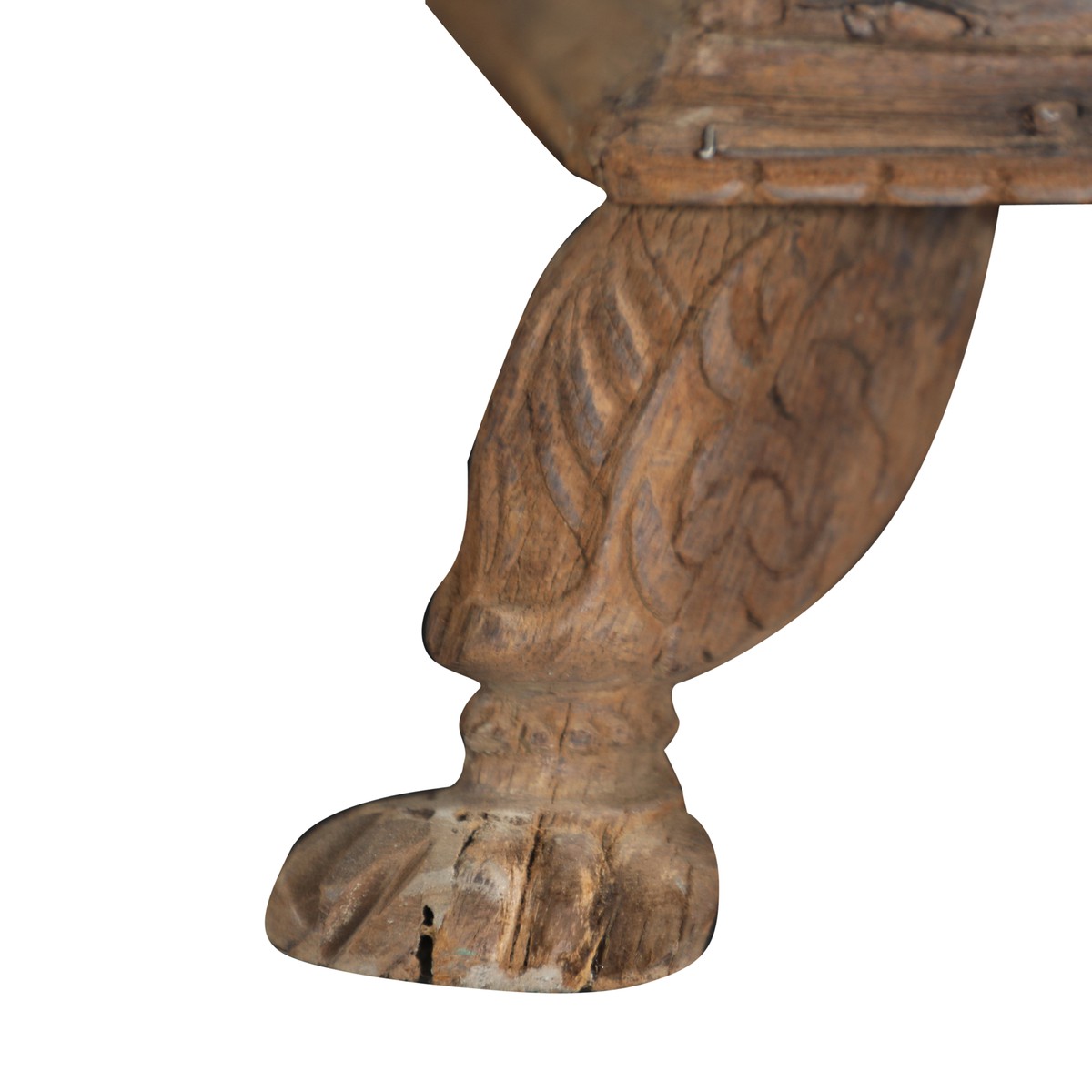 Les Restaurés, by Schilliger  Table d'appoint en teck ancien  75x60x14cm