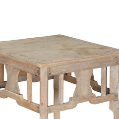 Les Restaurés, by Schilliger  Table d'appoint en teck ancien  46x45x68cm