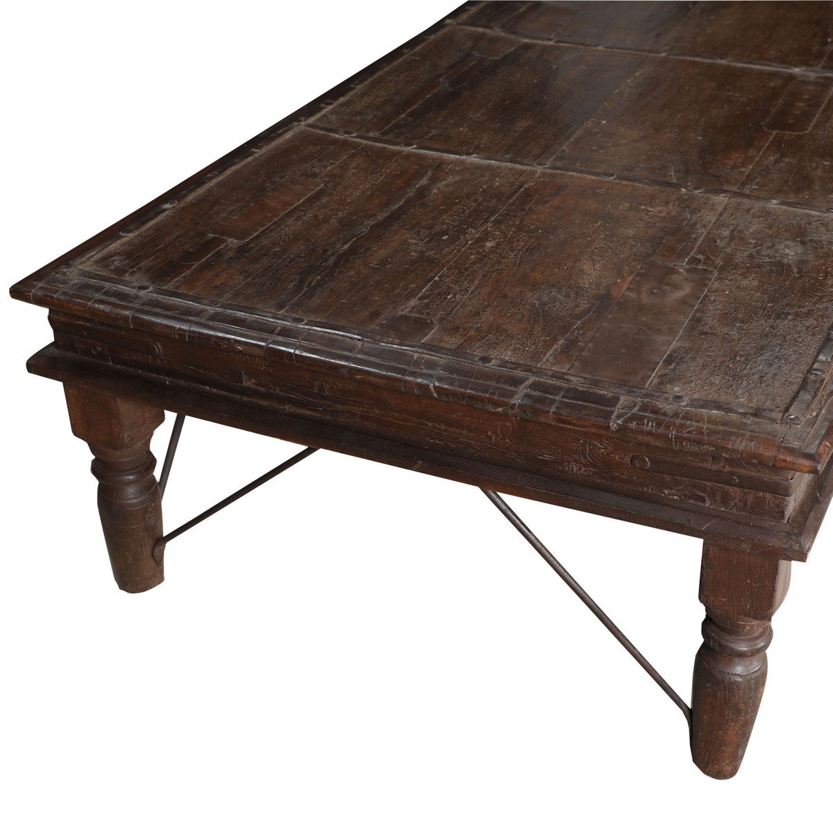 Les Restaurés, by Schilliger  Table rectangle en teck ancien Sans couleur 183x100x50cm