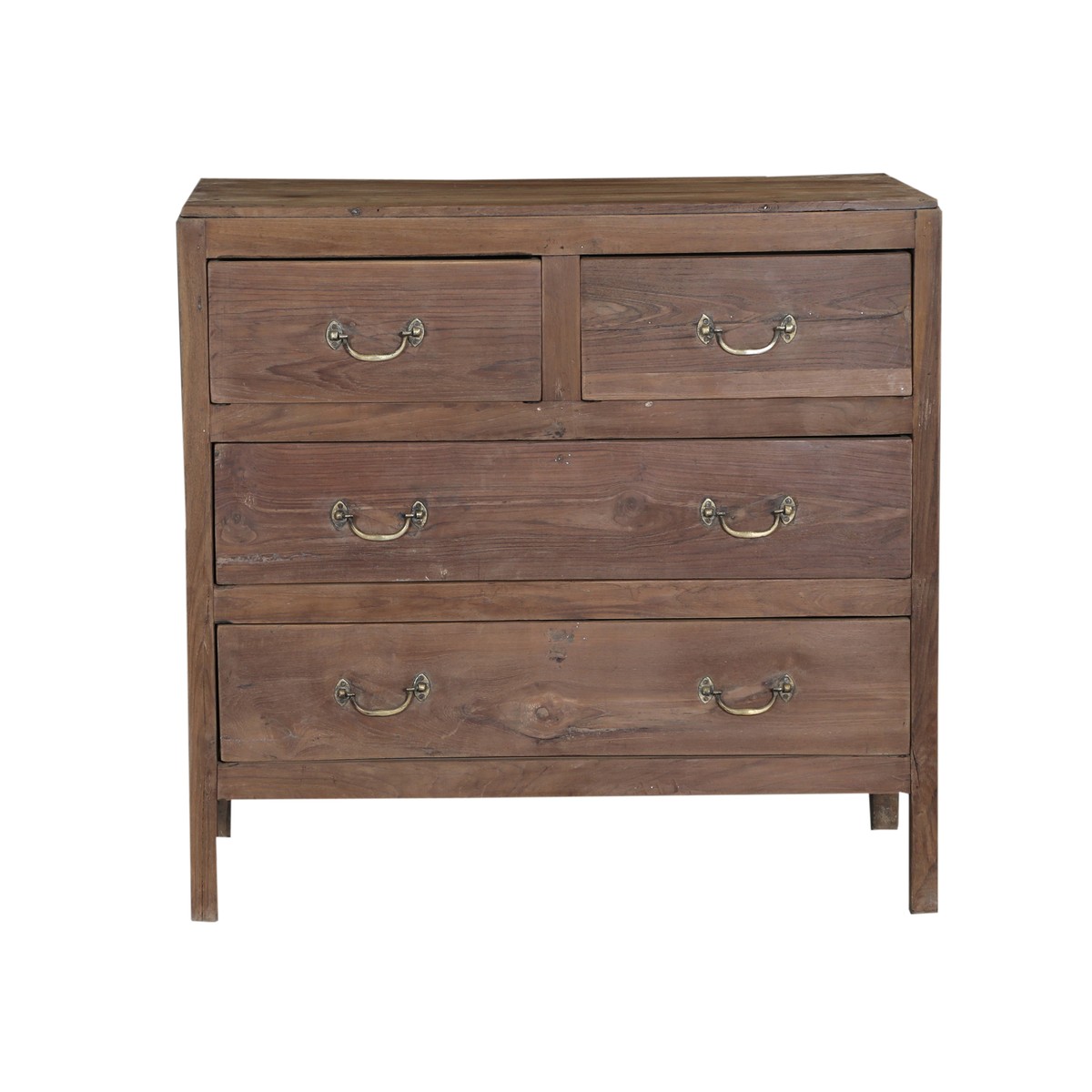 Les Restaurés, by Schilliger  Commode 4 tiroirs en teck ancien  90x46x88cm