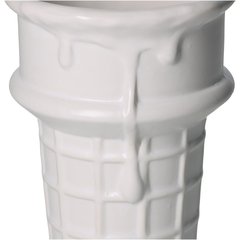Schilliger Sélection  Cache-pot Cornet de glace blanc Blanc 8.8x8.8x14.8cm