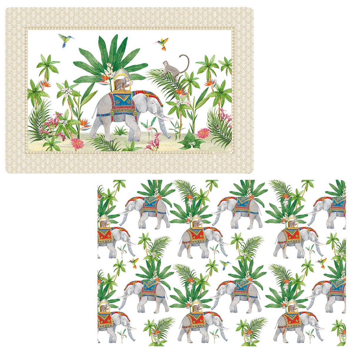 Set De Table - Sauvage - Cochon - Afrique - 45x30 Cm - 6 Pièces