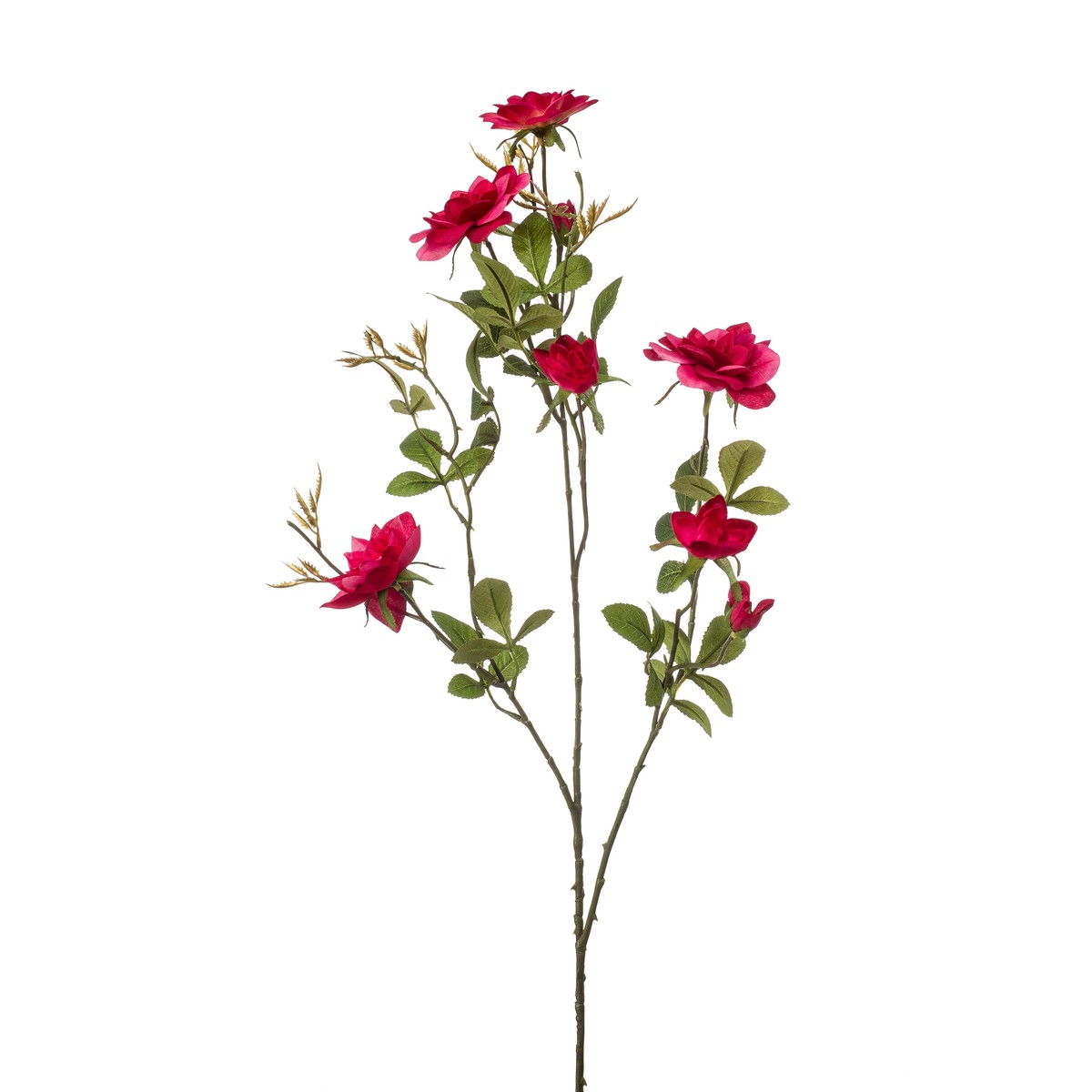 Schilliger Sélection  Rose Loes en branche artificielle Rouge fuchsia 90cm