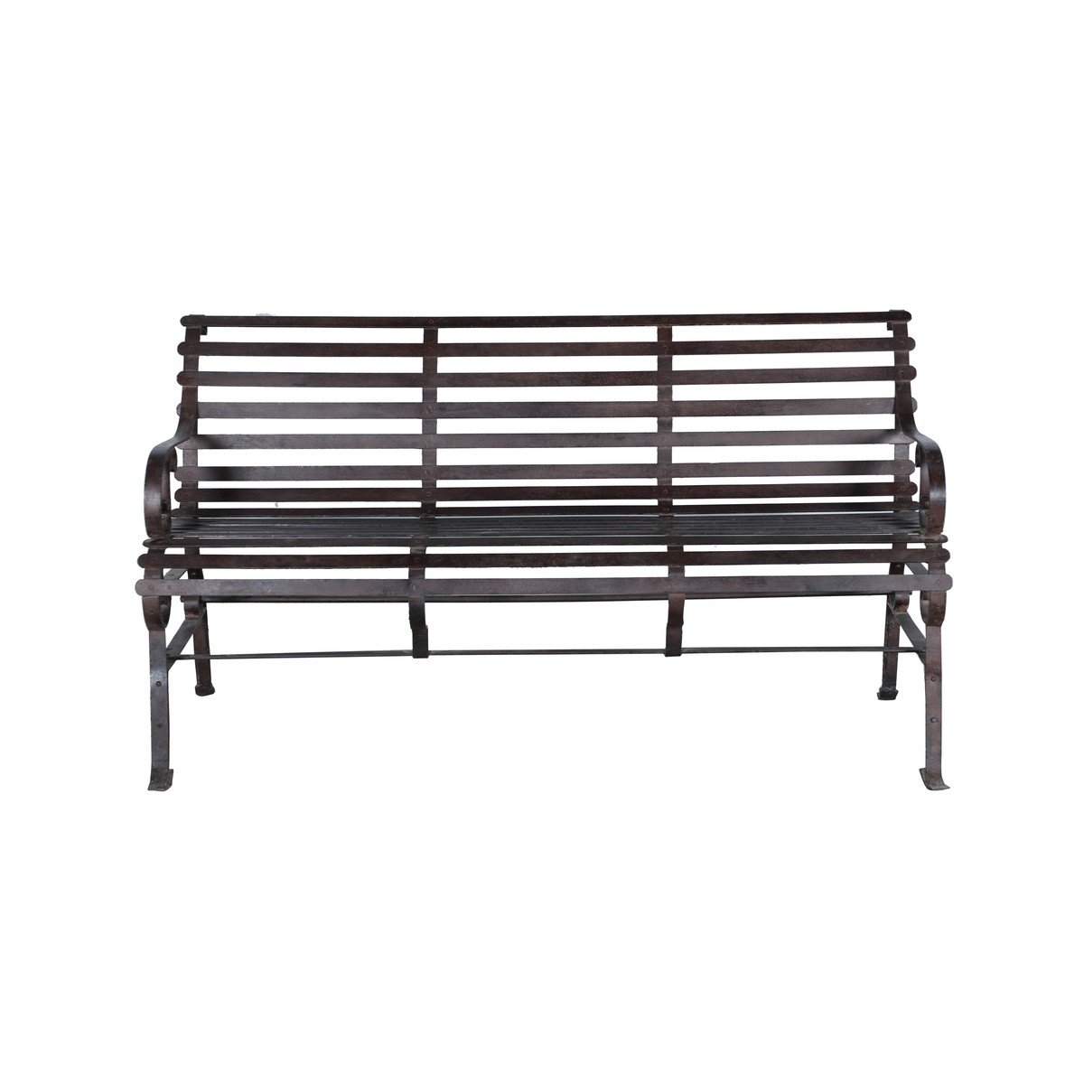 Banc En Métal Style Campagne, Fer Pour Jardin, Parc Ou Cuisine, 144 Cm
