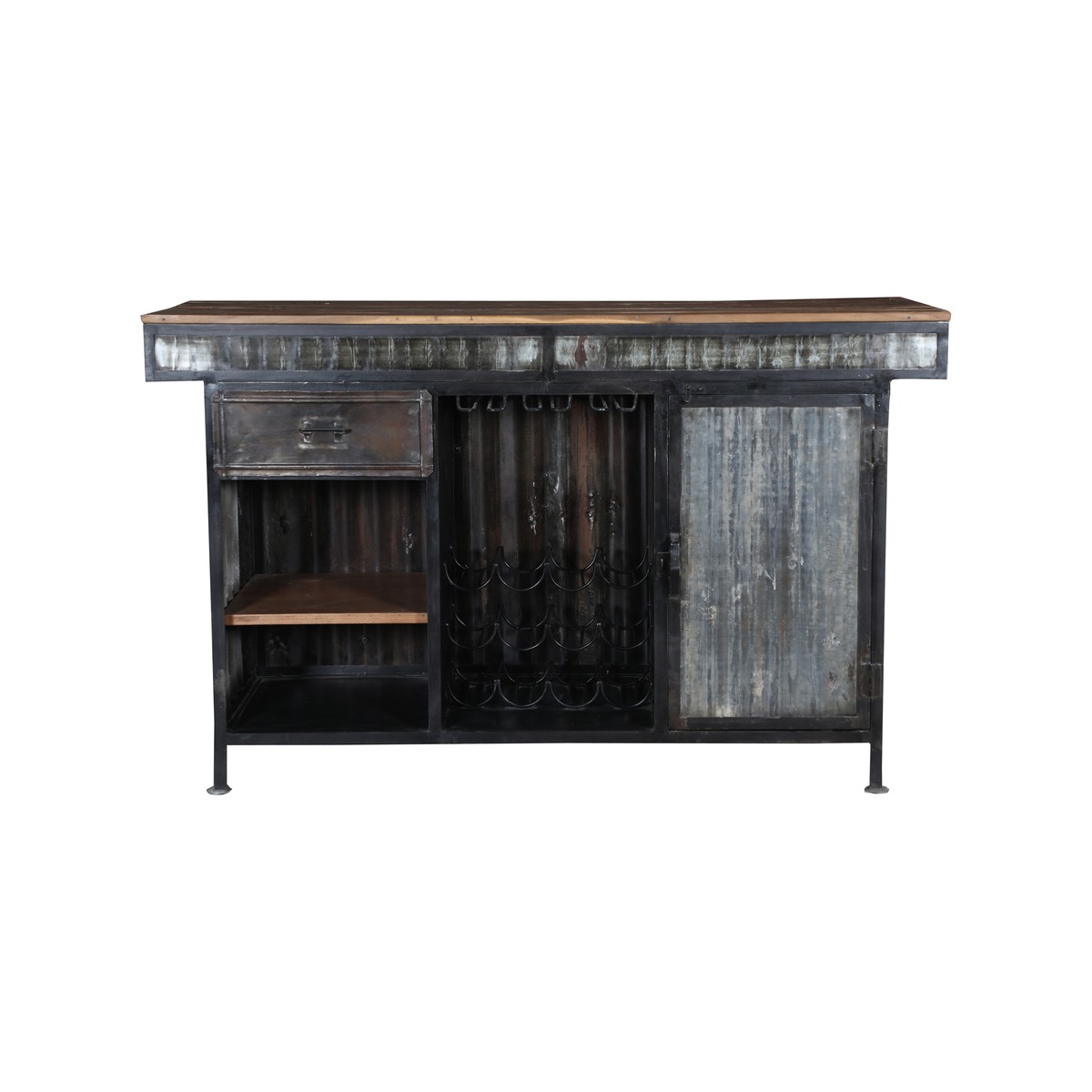 Bouteillers, Les Restaurés, by Schilliger Bar Le Zinc 183x69x109cm