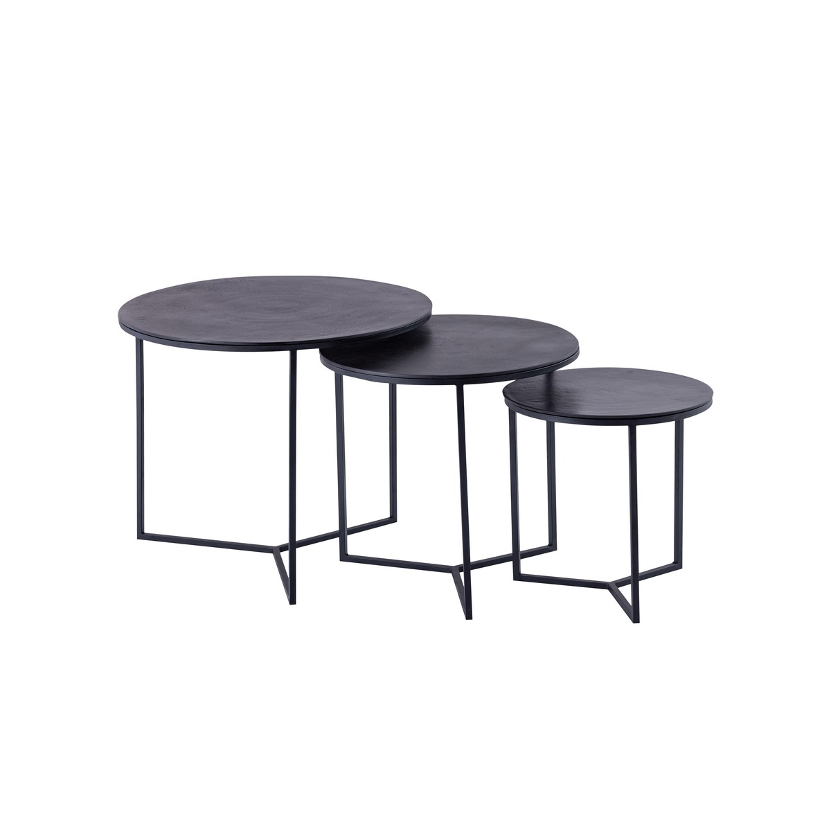 Schilliger Design  Table d'appoint Veysonnaz ronde (vendue à la pièce) Brun bronze 49x46cm