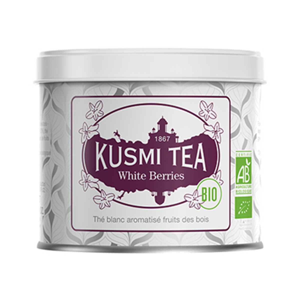 Kusmi Tea THE BIO Thé White Berries Bio - boite métal 90gr  90gr