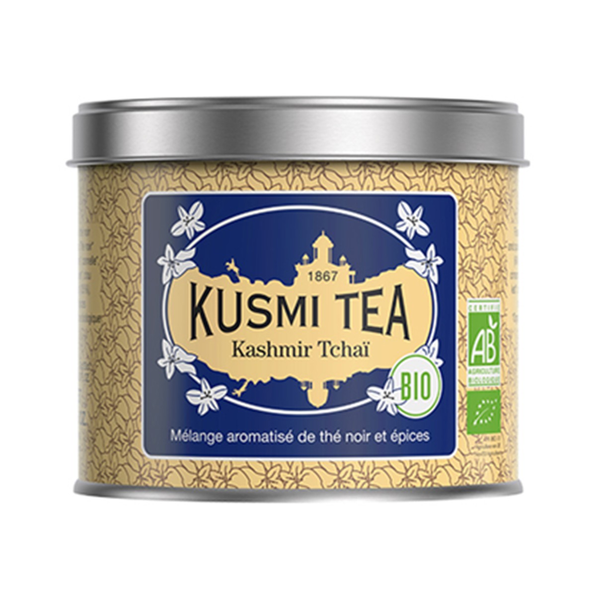 Kusmi Tea THE BIO Kashmir Tchaï Bio -Boite métal 100gr  100gr