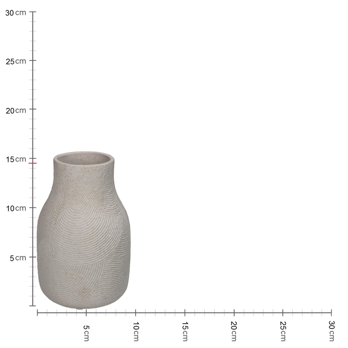 Schilliger Sélection  Vase porcelaine brossé Blanc 8.5x8.5x14.5cm