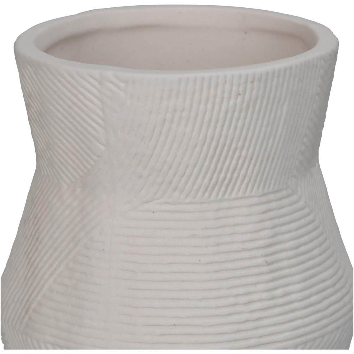 Schilliger Sélection  Vase porcelaine brossé Blanc 10.5x10.5x20.1cm