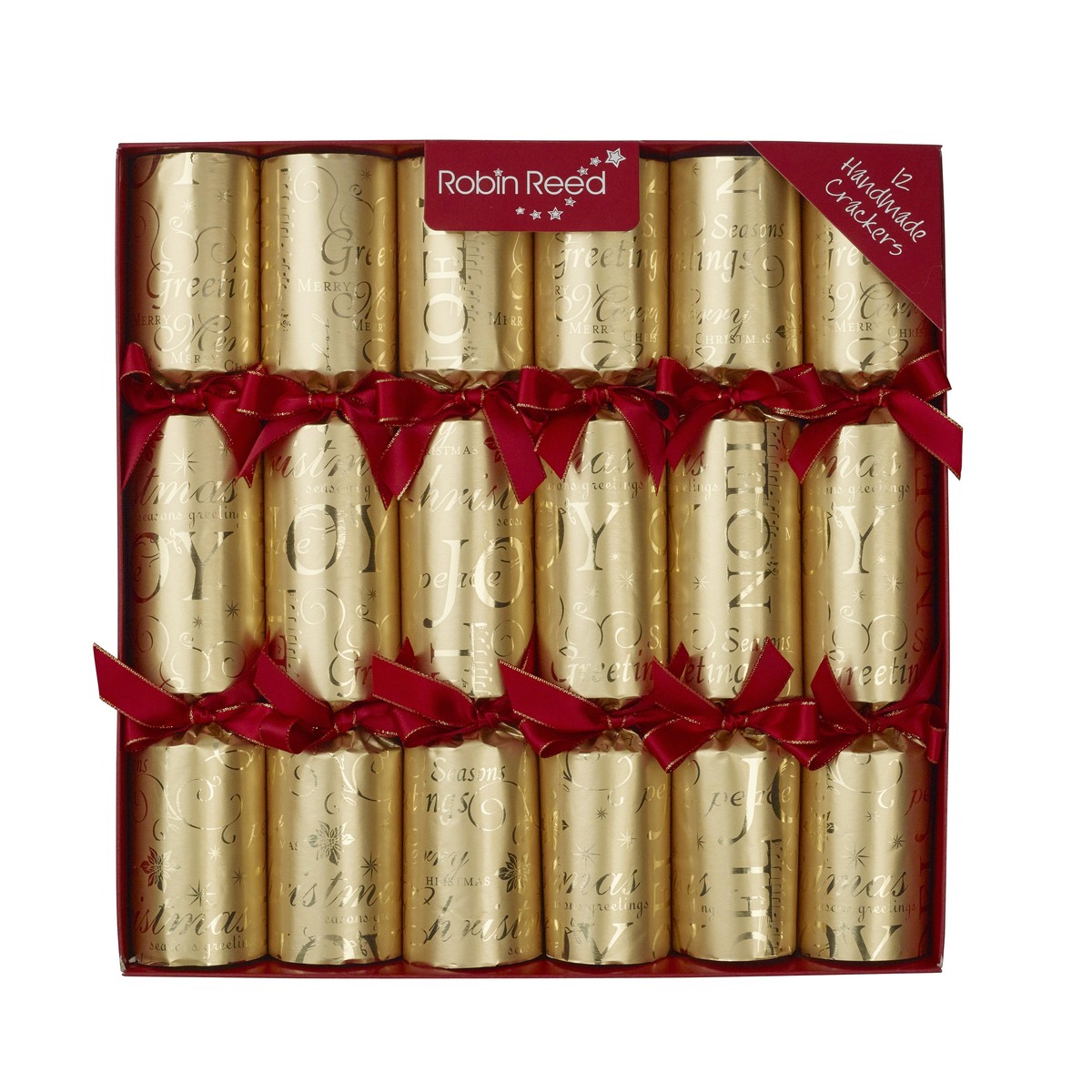 Roin Reed Remplis, Robin Reed Robin Reed Crackers Gold Joyeux Noel 12pcs 30cm ...