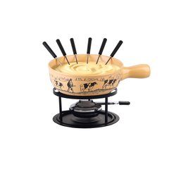Schilliger Sélection  Set à fondue au Fromage  Alpaufzug  crème, 9 pièces  22cm