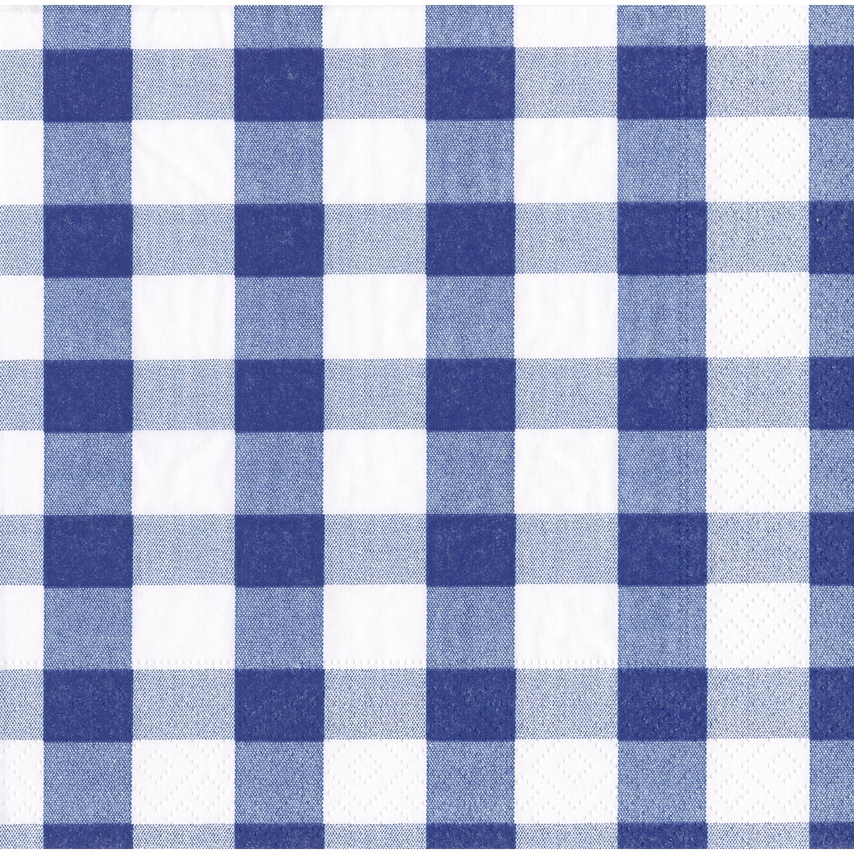 Caspari  Serviette Cocktail GINGHAM Bleu dragée 25x25cm