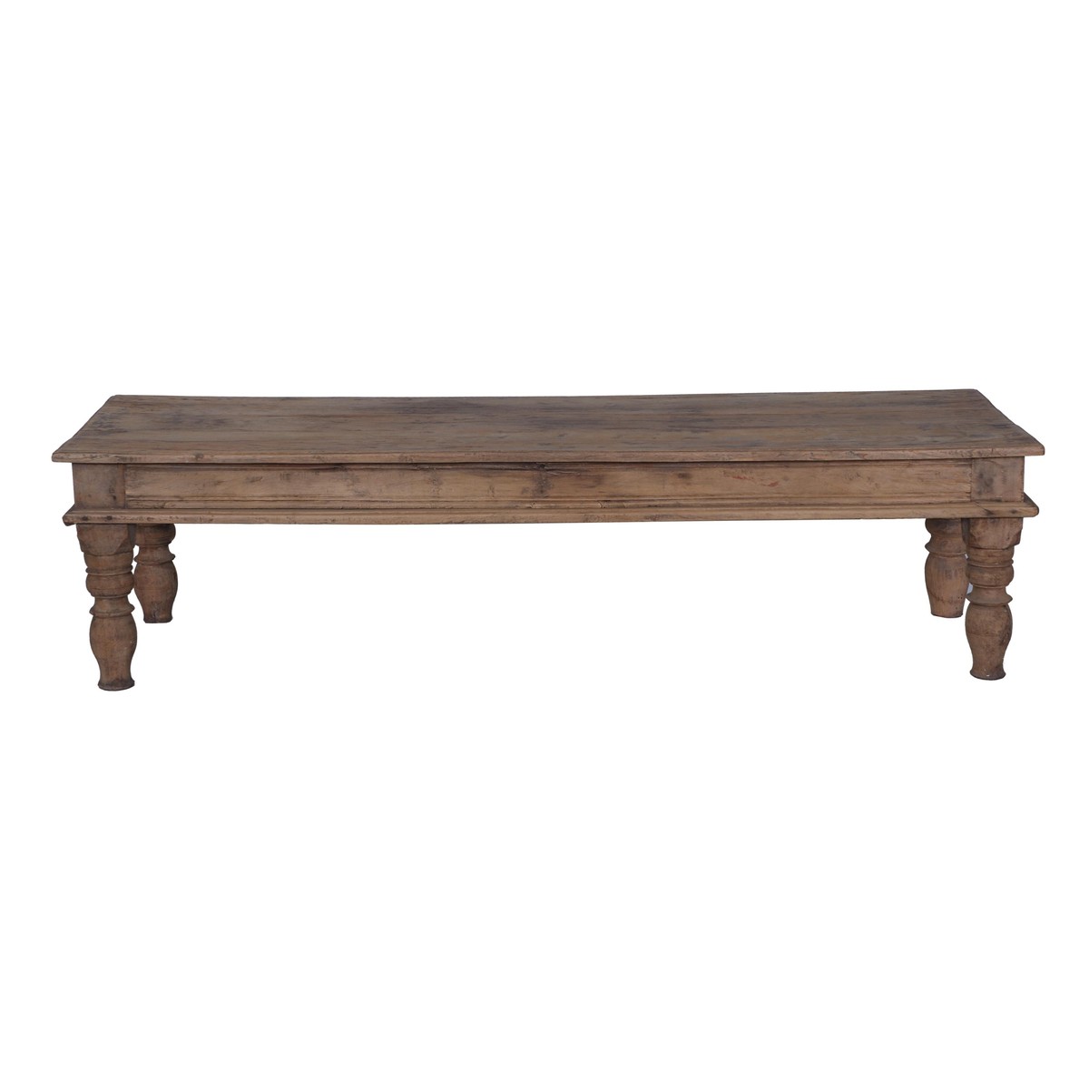 Les Restaurés, by Schilliger  Table basse en teck ancien  185x58x48cm