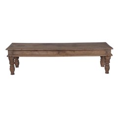 Les Restaurés, by Schilliger  Table basse en teck ancien  185x58x48cm