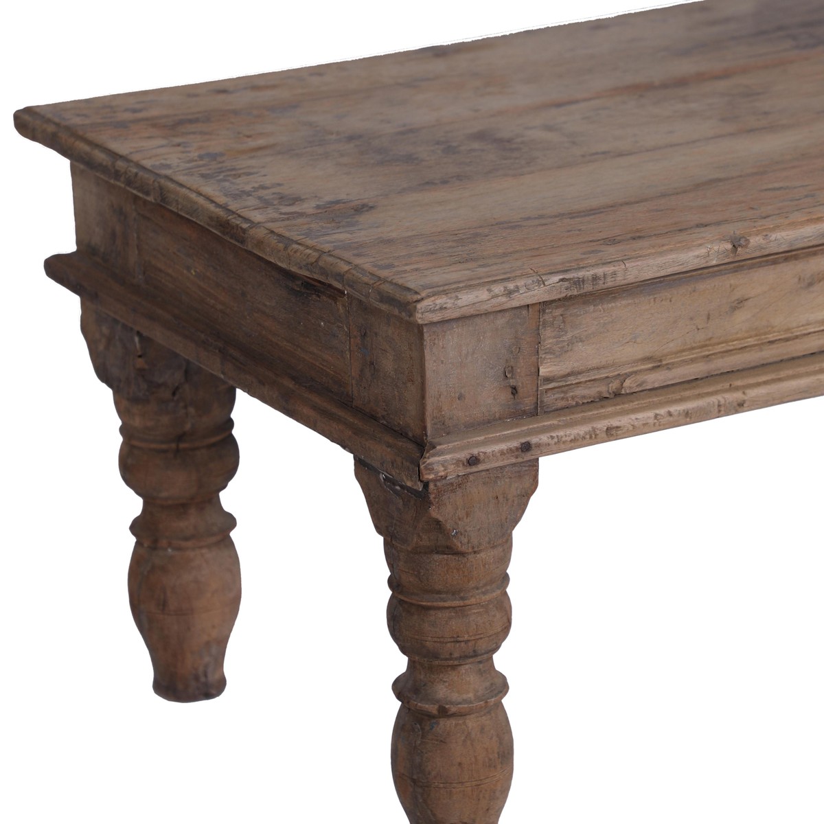 Les Restaurés, by Schilliger  Table basse en teck ancien  185x58x48cm