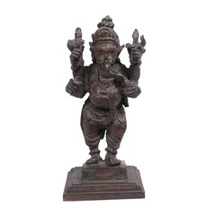   Statue Ganesh en teck ancien  10x10x22cm