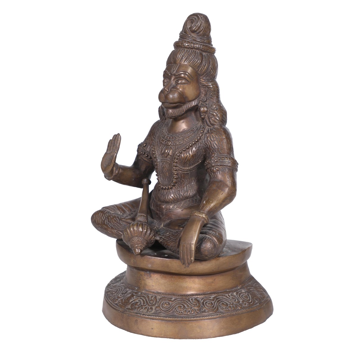   Statue Hanuman en laiton  25x19x45cm