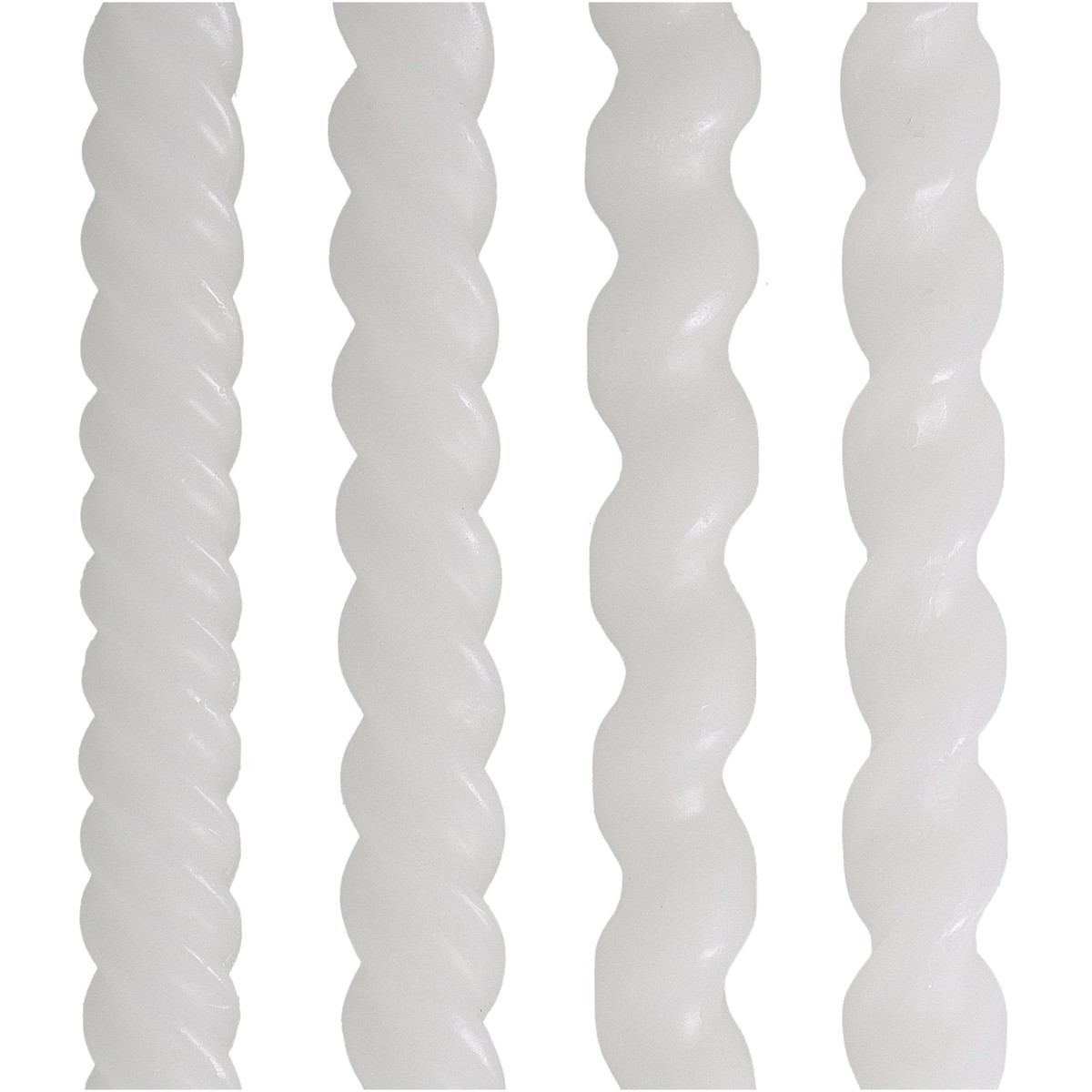 Schilliger Sélection  Bougies Spirales 4 pièces Blanc 2.7x31cm