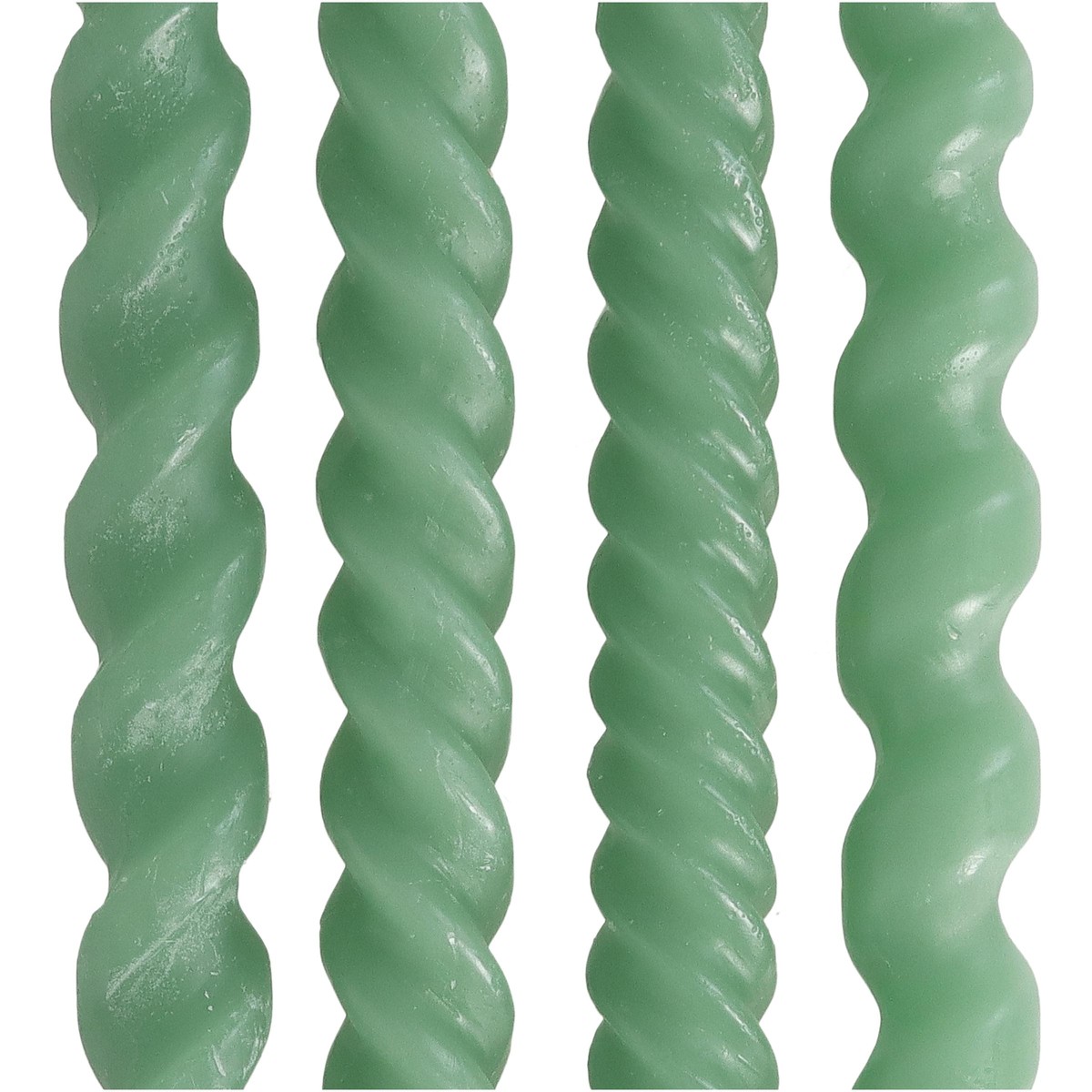 Schilliger Sélection  Bougies Spirales 4 pièces Vert jade 2.7x31cm