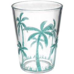 Schilliger Sélection  Verre à eau Palmier turquoise en acrylique Bleu turquoise 9.3x12cm