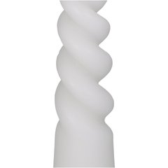 Schilliger Sélection  Bougie Pyramide spirale Blanc 5.5x30cm