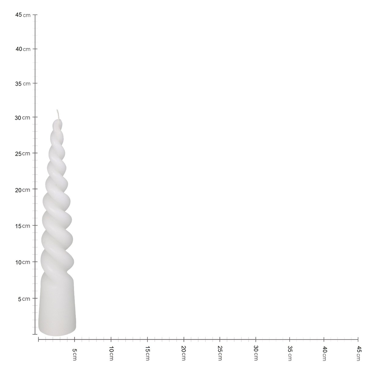Schilliger Sélection  Bougie Pyramide spirale Blanc 5.5x30cm