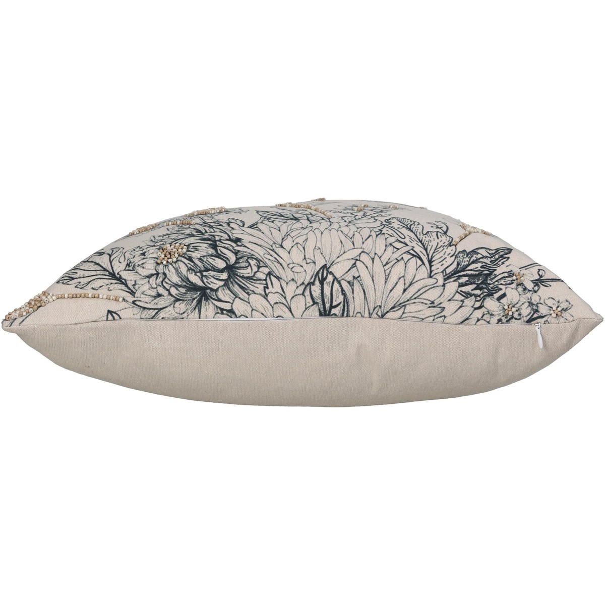 Schilliger Sélection  Coussin Fleurs avec perles carré  45x45cm
