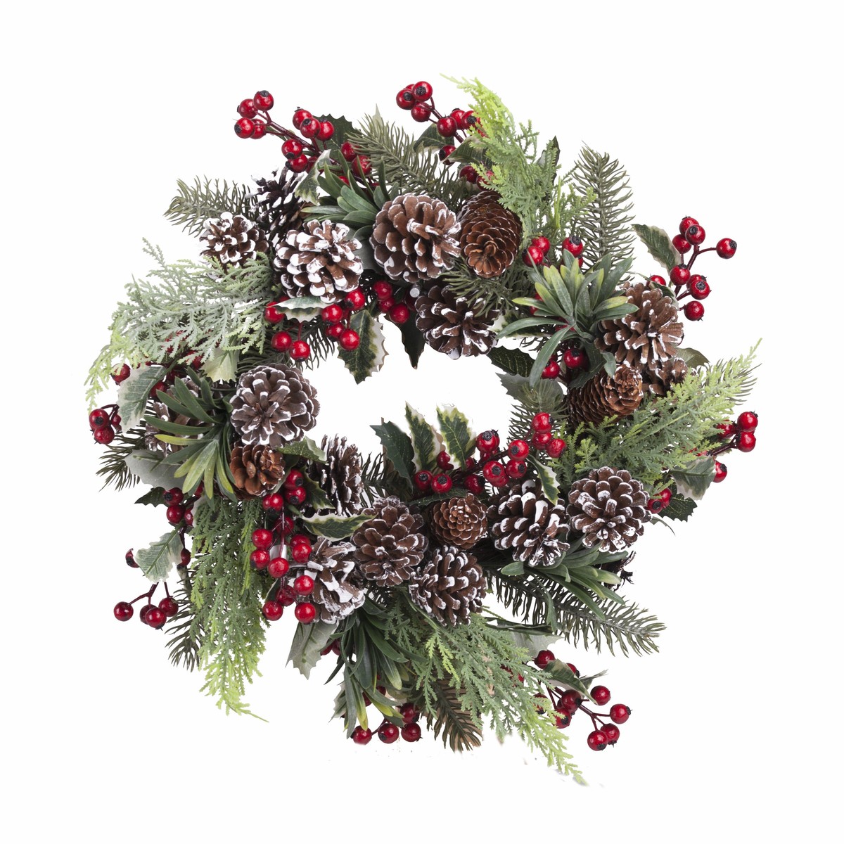 Schilliger Sélection  Couronne Sapin et baies artificielle  50cm