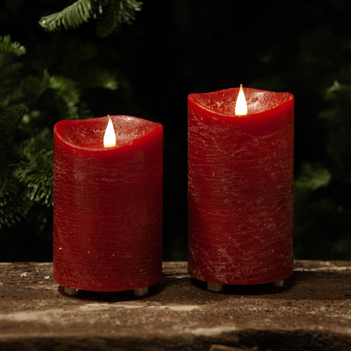 Set 3 Bougies LED EXTSUD Avec Guirlande Lumineuse - Flamme Vacillante, Télécommande Et Chargeur | Décoration Fête
