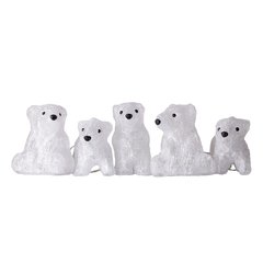 Schilliger Sélection  5 Ours Polaire Lumineux 70 LED Intérieur & Extérieur à pile  16.5x9.5x11.3cm