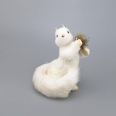 Schilliger Design  Ecureuil blanc, crochet à poser  20x15x27cm