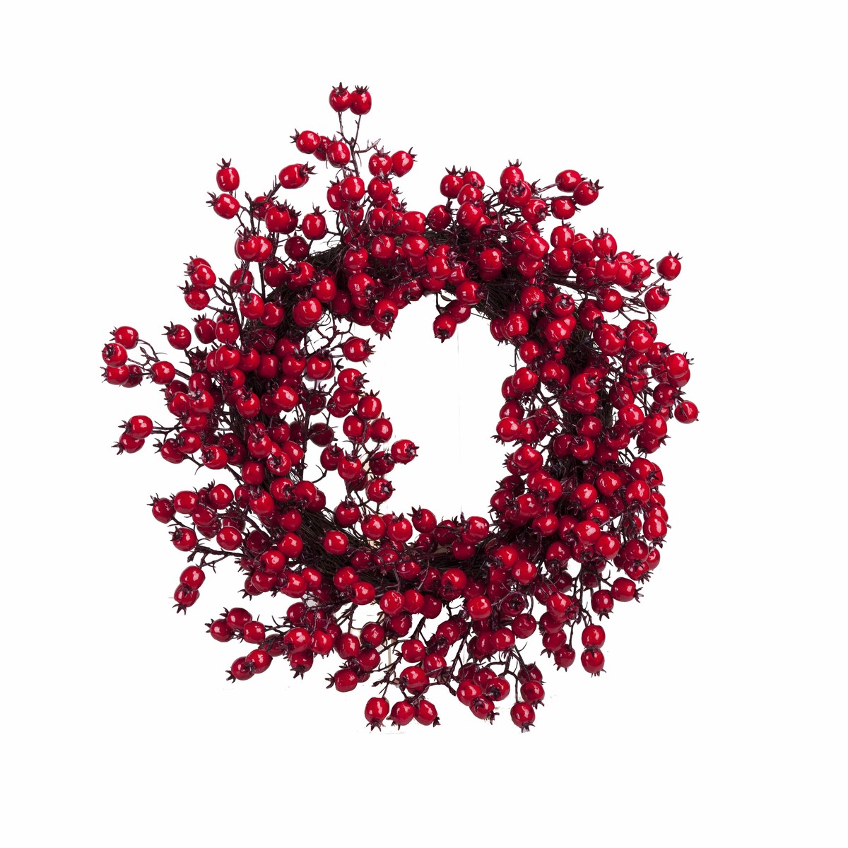 Lot De 2 Guirlandes De Noël En Forme Goutte D'Eau 45 Cm - Baies Rouges, Pommes Pin, Nœud Rouge - Décoration Porte D'Entrée, Mur, Fenêtre - 12